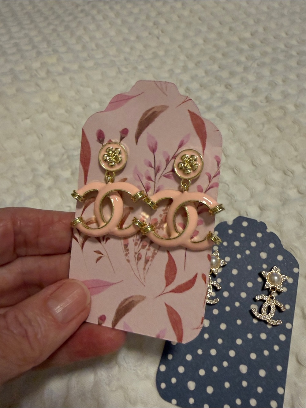 Two pairs Fashion earrings copy Chanel New
